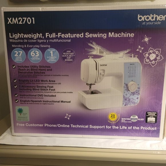 Brother Other Nib Brother Xm27 Lightweight Fullfeatured Sewing Machine Bundle Wbobbins